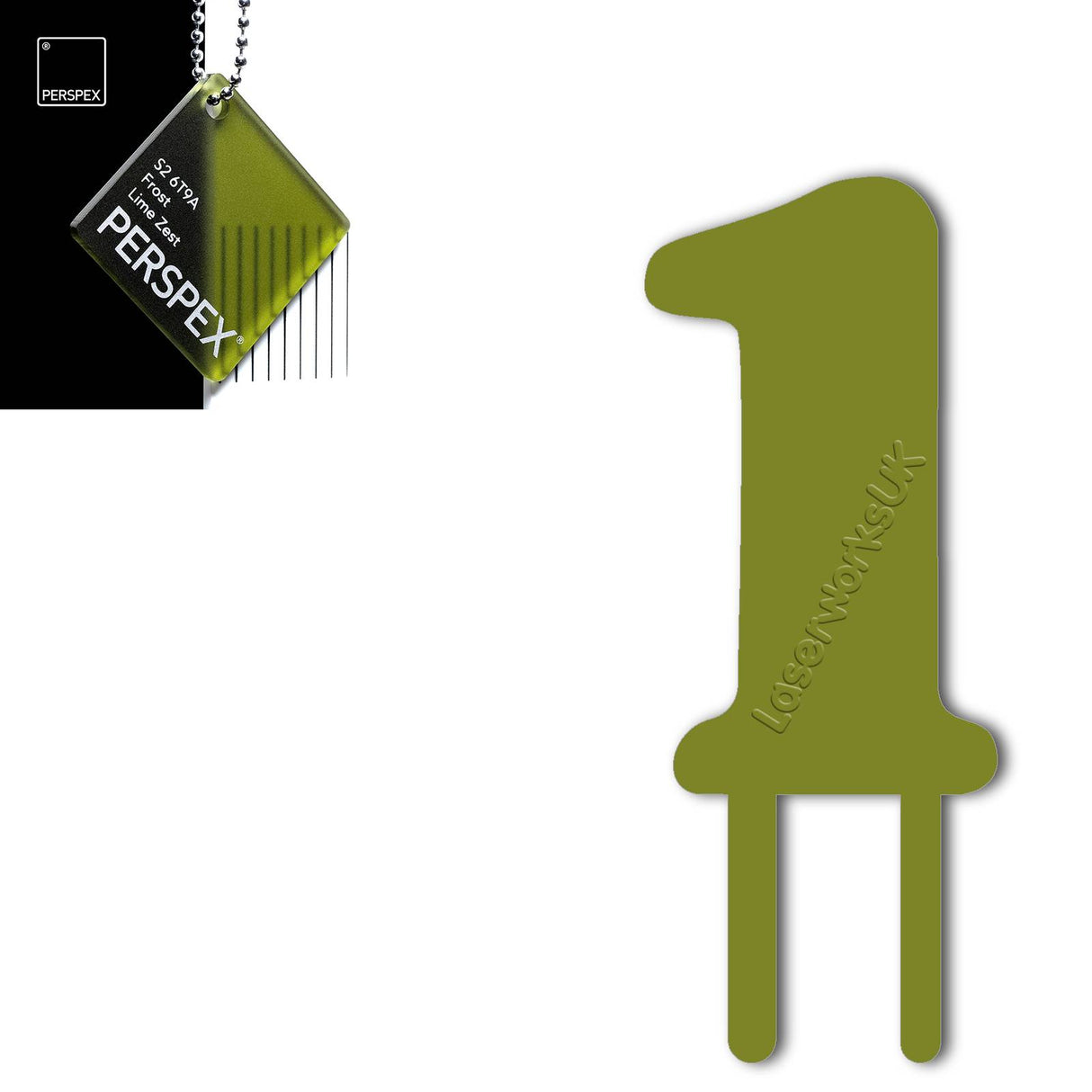 Acrylic Number One Cake Topper - Laserworksuk