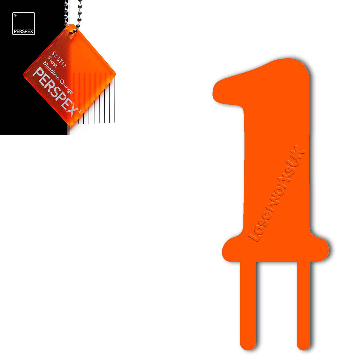 Acrylic Number One Cake Topper - Laserworksuk