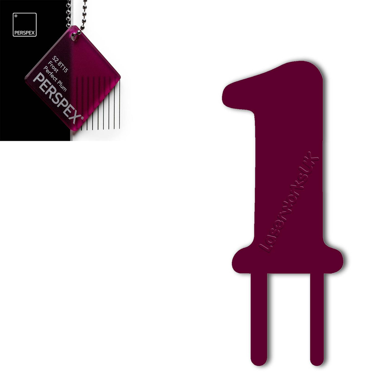 Acrylic Number One Cake Topper - Laserworksuk