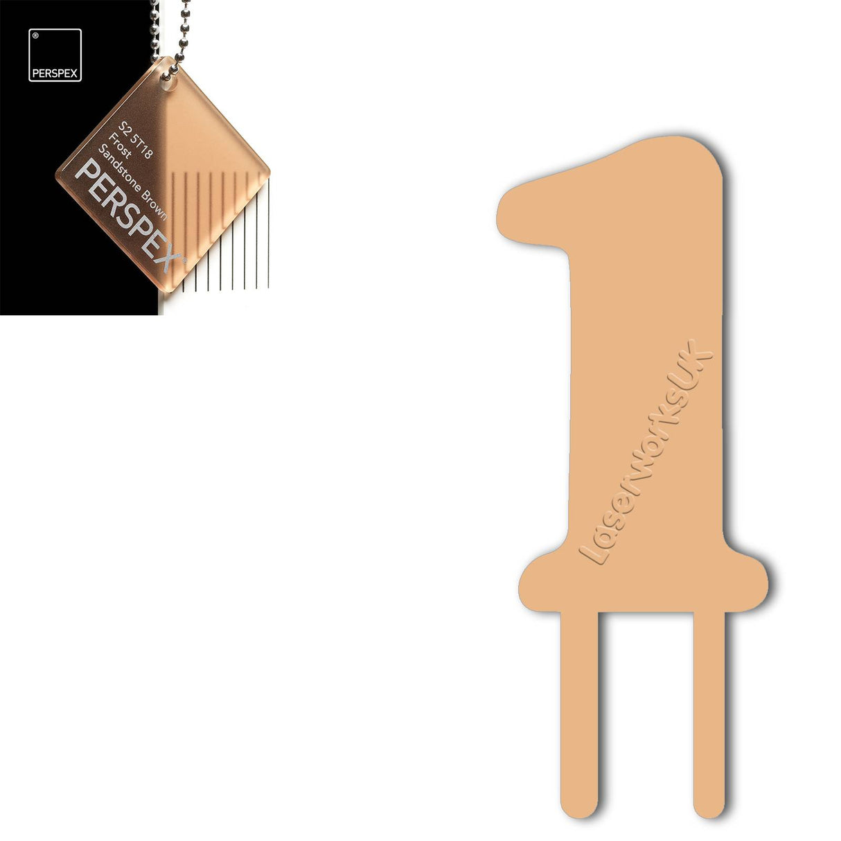 Acrylic Number One Cake Topper - Laserworksuk