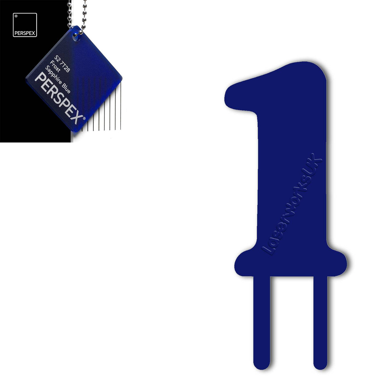 Acrylic Number One Cake Topper - Laserworksuk