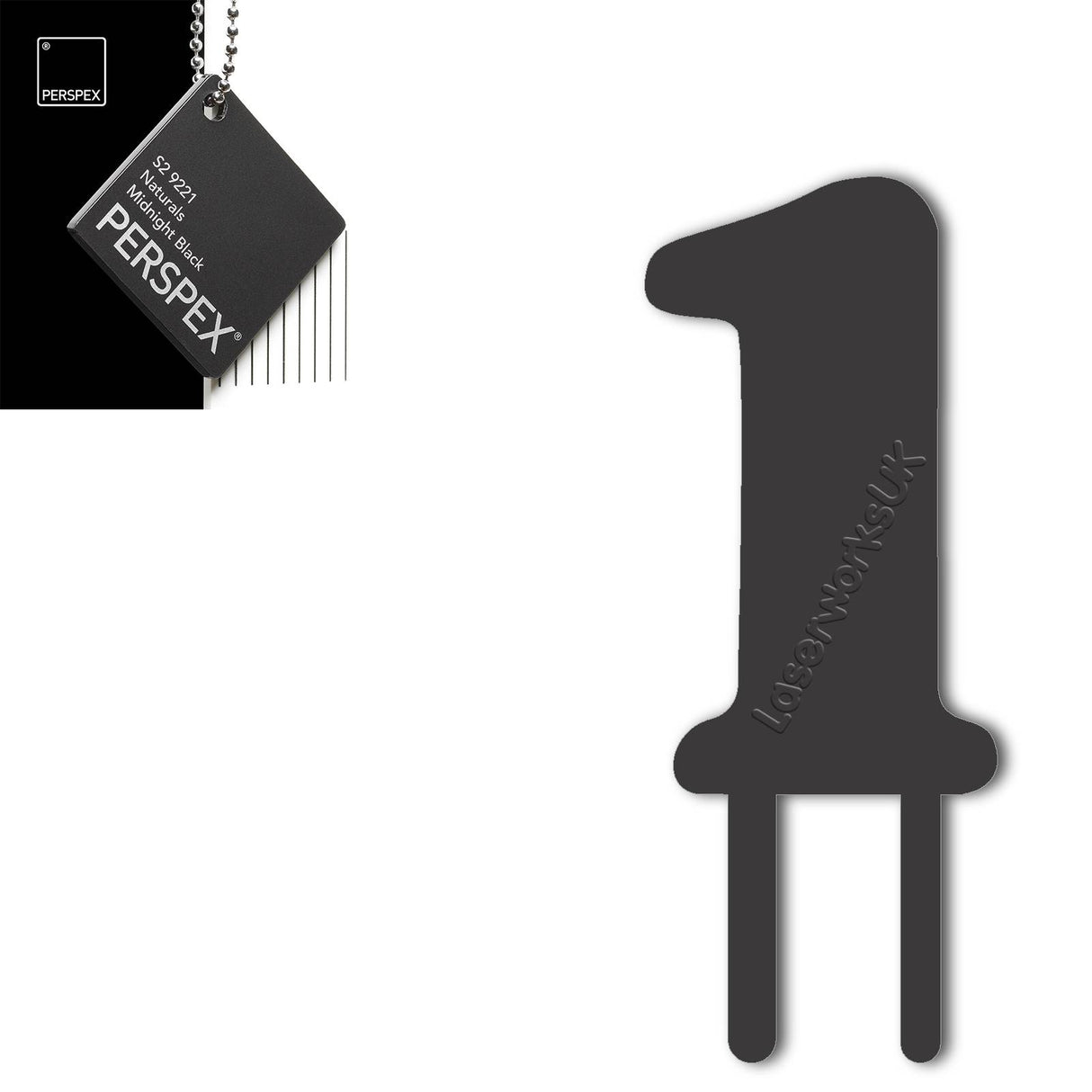 Acrylic Number One Cake Topper - Laserworksuk