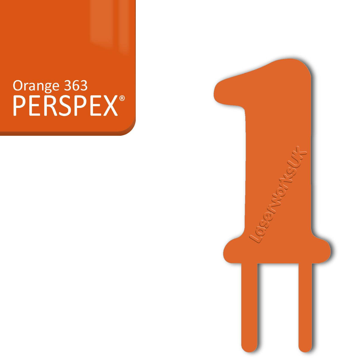 Acrylic Number One Cake Topper - Laserworksuk