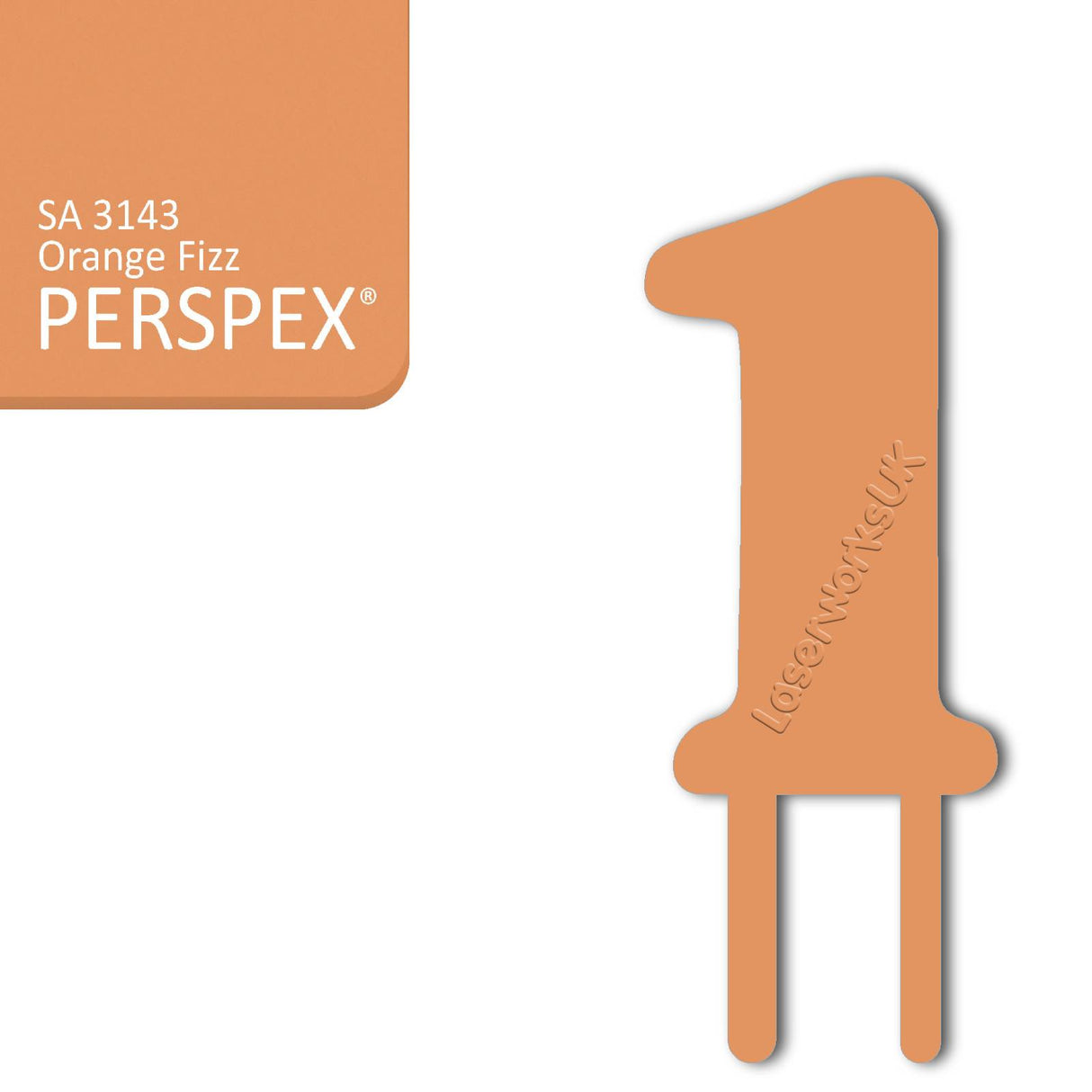 Acrylic Number One Cake Topper - Laserworksuk