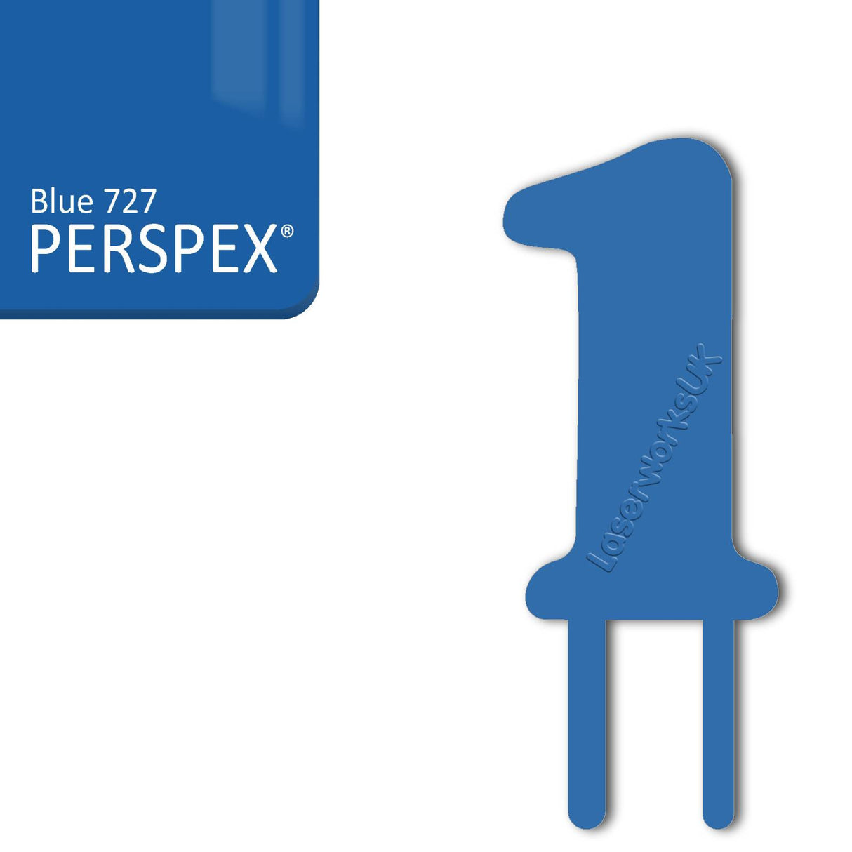 Acrylic Number One Cake Topper - Laserworksuk