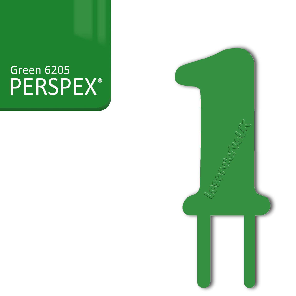 Acrylic Number One Cake Topper - Laserworksuk