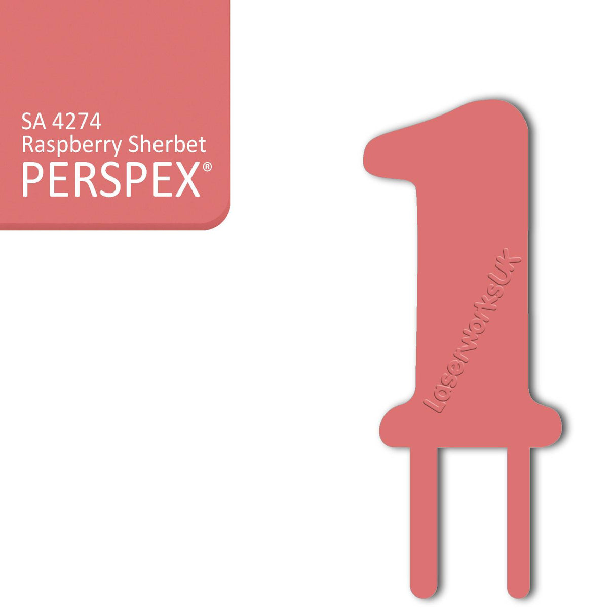 Acrylic Number One Cake Topper - Laserworksuk