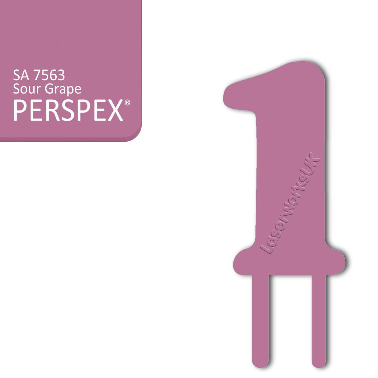 Acrylic Number One Cake Topper - Laserworksuk