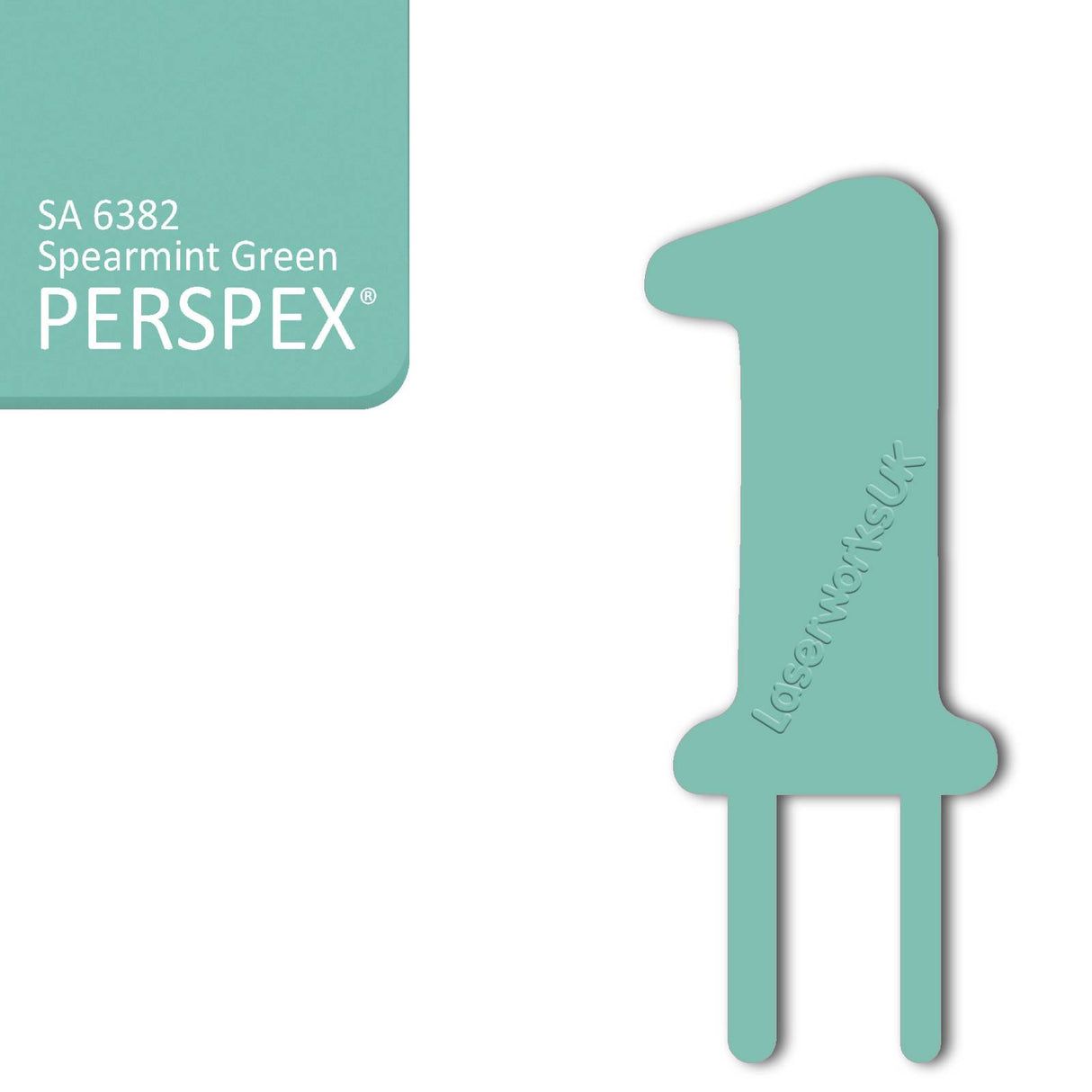 Acrylic Number One Cake Topper - Laserworksuk