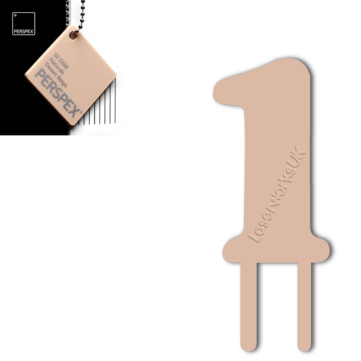 Acrylic Number One Cake Topper - Laserworksuk