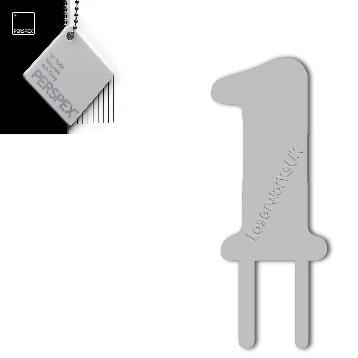 Acrylic Number One Cake Topper - Laserworksuk