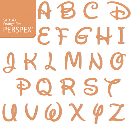 Acrylic Letters - 4cm High - Disney Font Perspex Letters & Numbers - 40 Colours - Laserworksuk