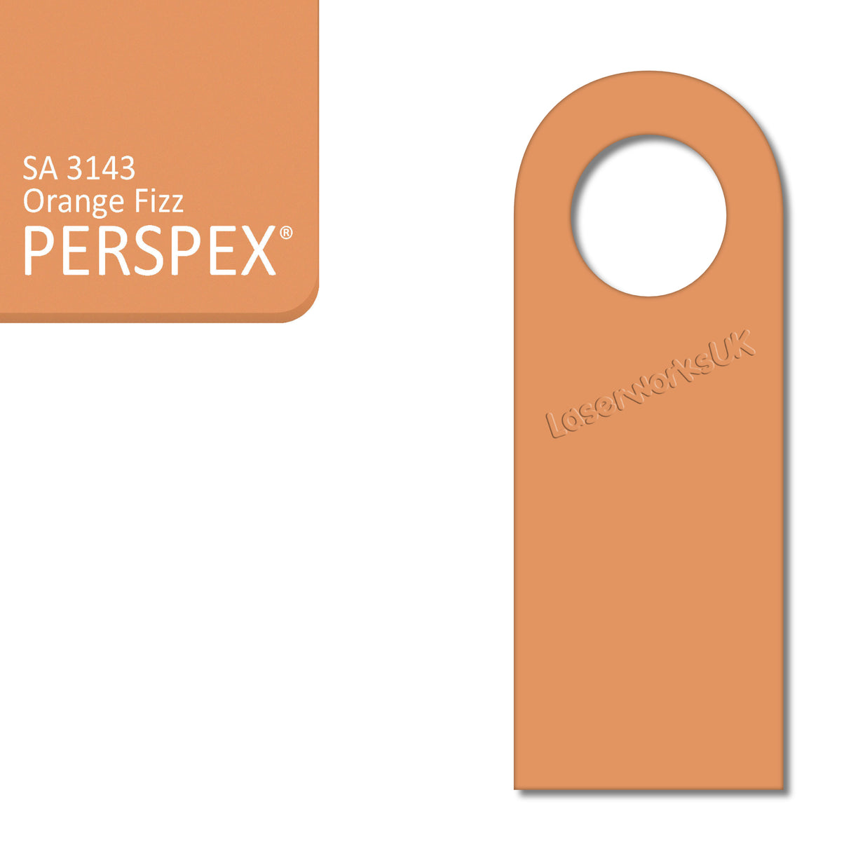 Acrylic Door Hanger Blanks - Style 5 - Laserworksuk