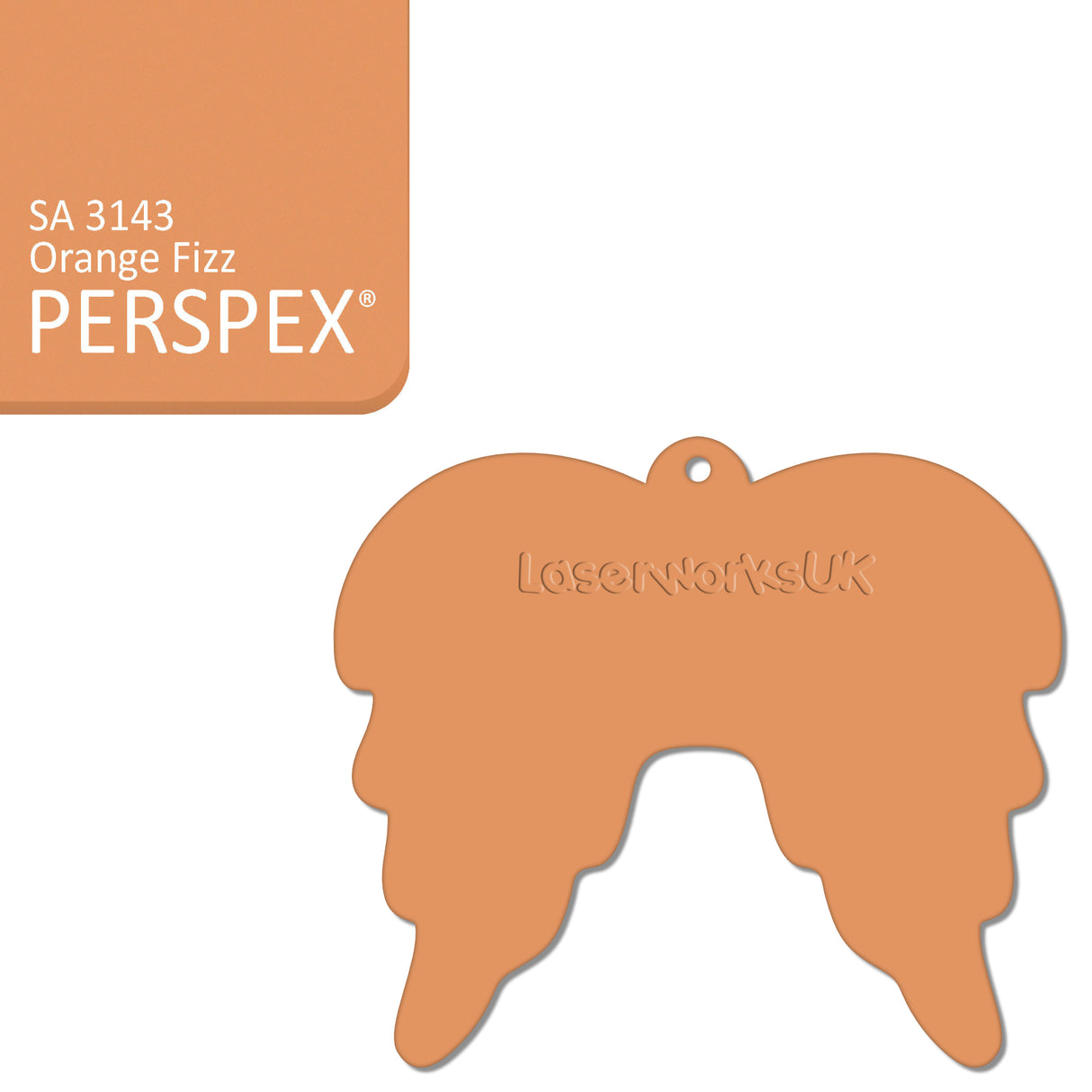 Acrylic Christmas Angel Wings Blanks (10cm Pack of 5) - Laserworksuk