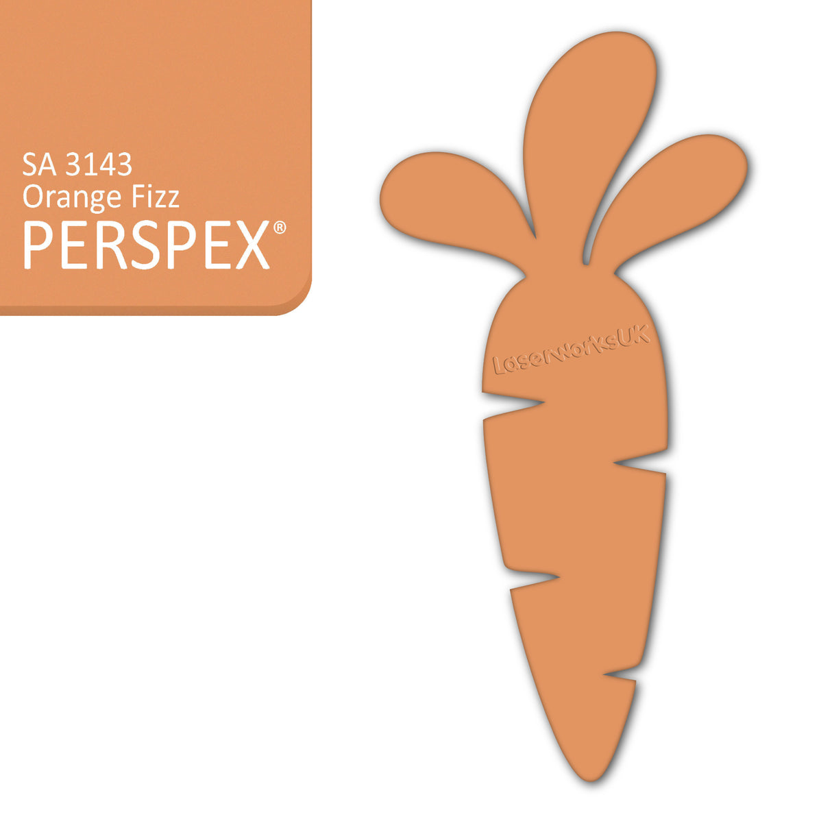 Acrylic Easter Carrot Blank Shapes (8cm Pack of 6) - Laserworksuk