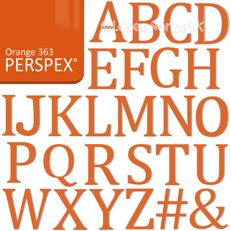 Acrylic 1.5 cm High Letters & Numbers - 40+ Colours - Laserworksuk