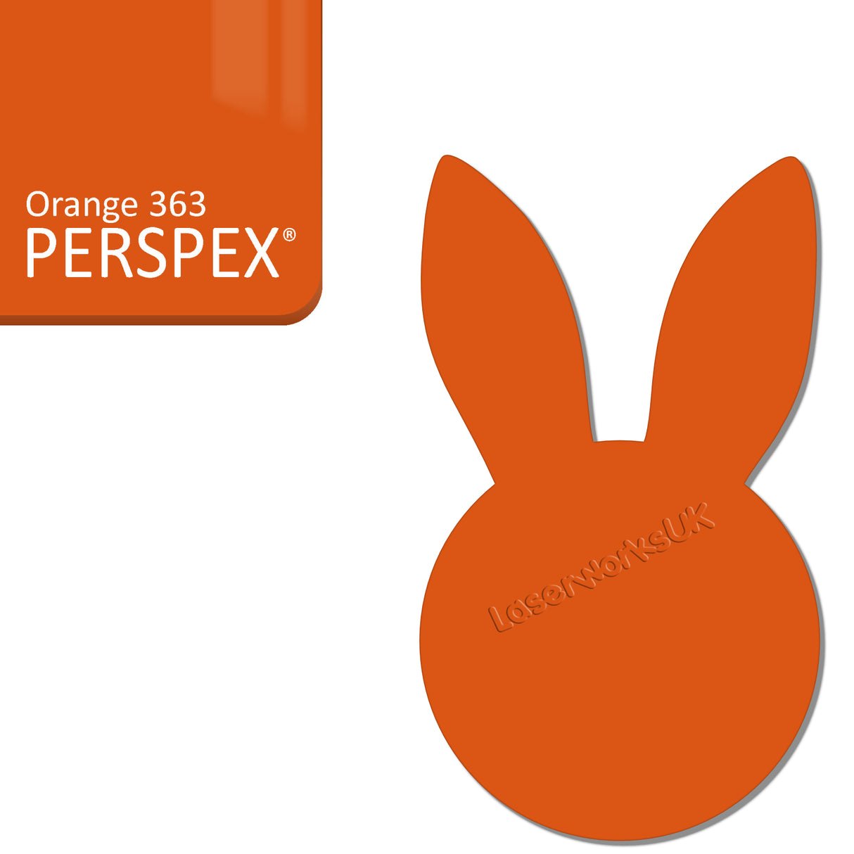 Acrylic Easter Bunny - Rabbit Head Blanks (8cm Pack of 6) - Laserworksuk