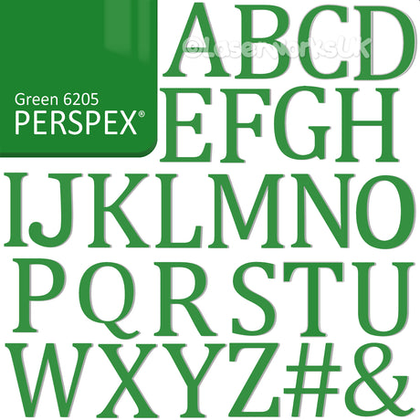 Acrylic 1.5 cm High Letters & Numbers - 40+ Colours - Laserworksuk