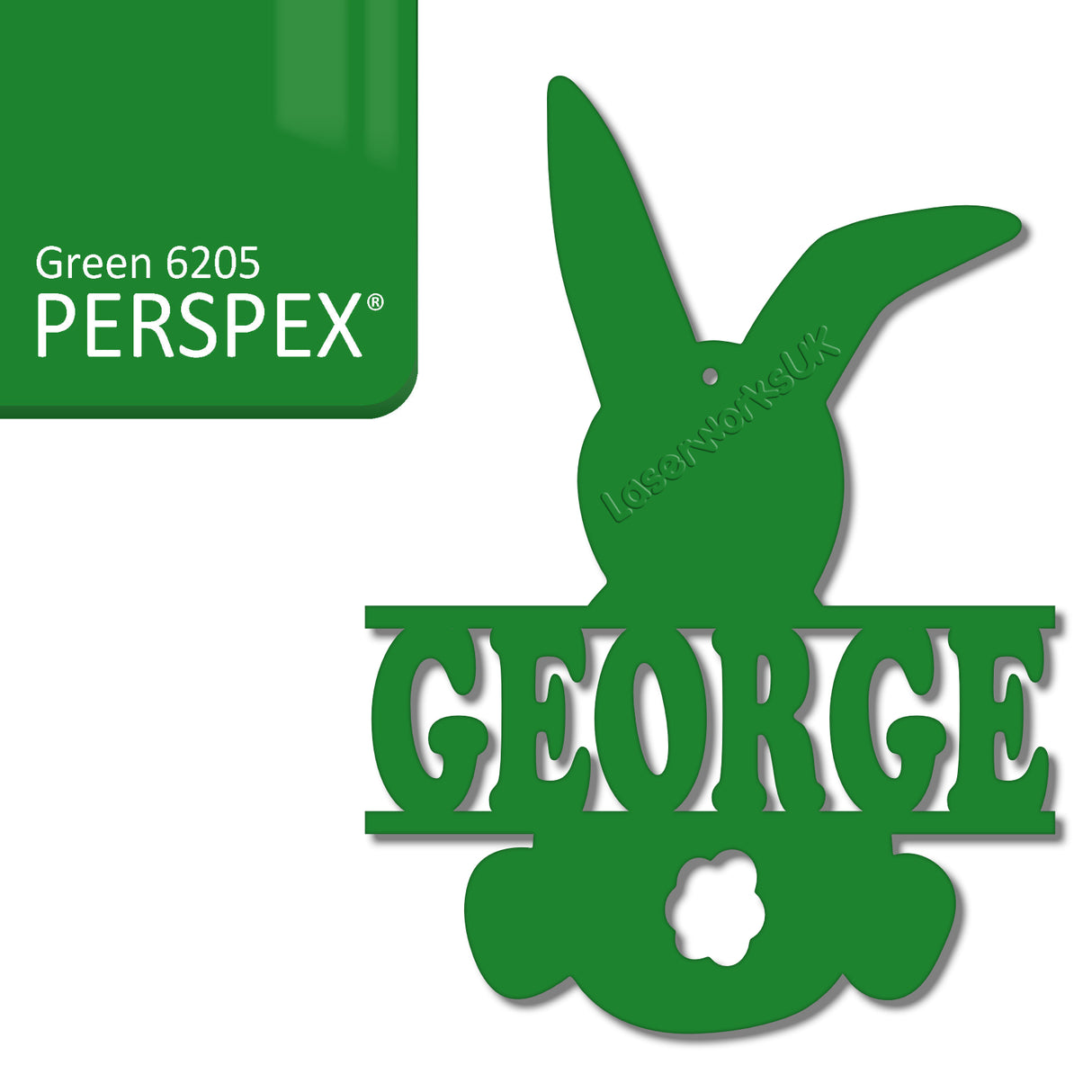 Acrylic Personalised Easter Decorations - Laserworksuk