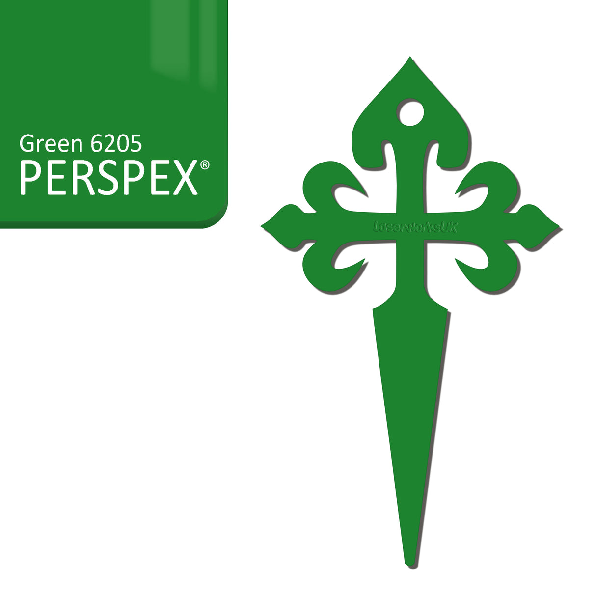 Camino de Santiago - St James Cross Keyring - Laserworksuk