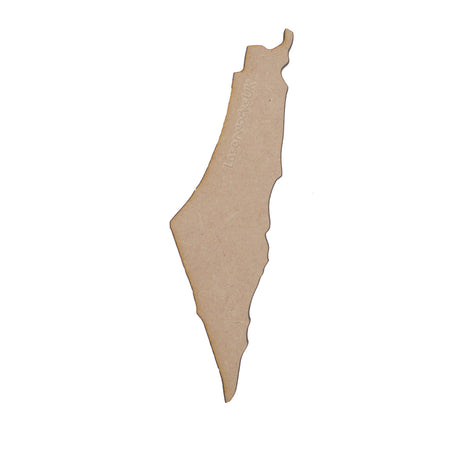 Wooden Palestine Map Outline Shape - LaserworksUK