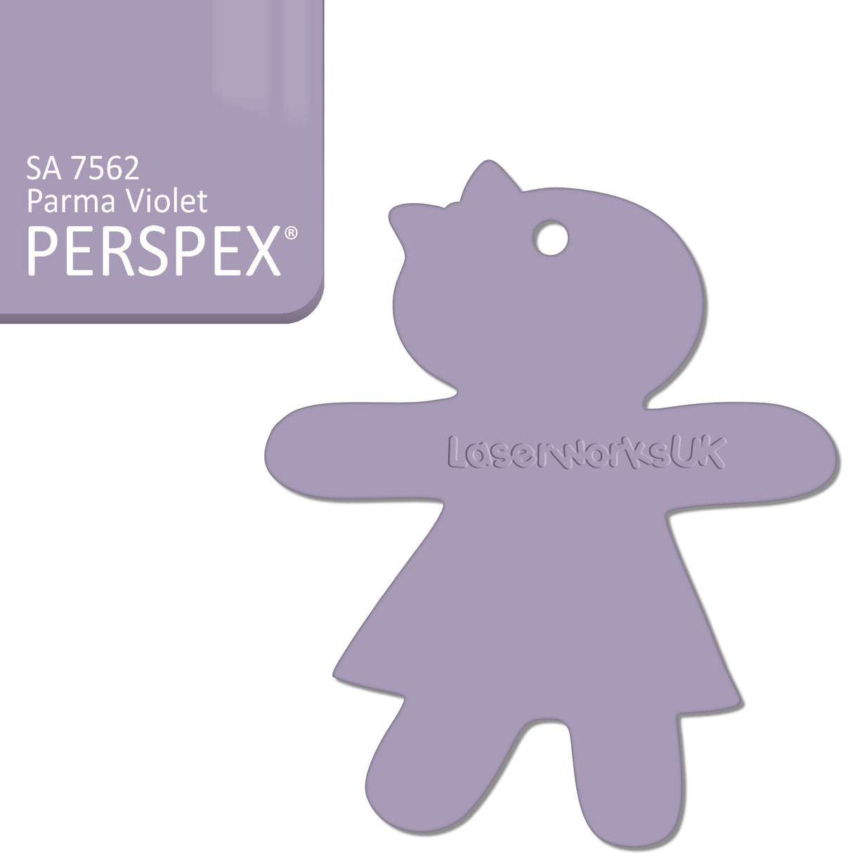 Acrylic Christmas Gingerbread Girl Decorations (Pack of 12) - Laserworksuk