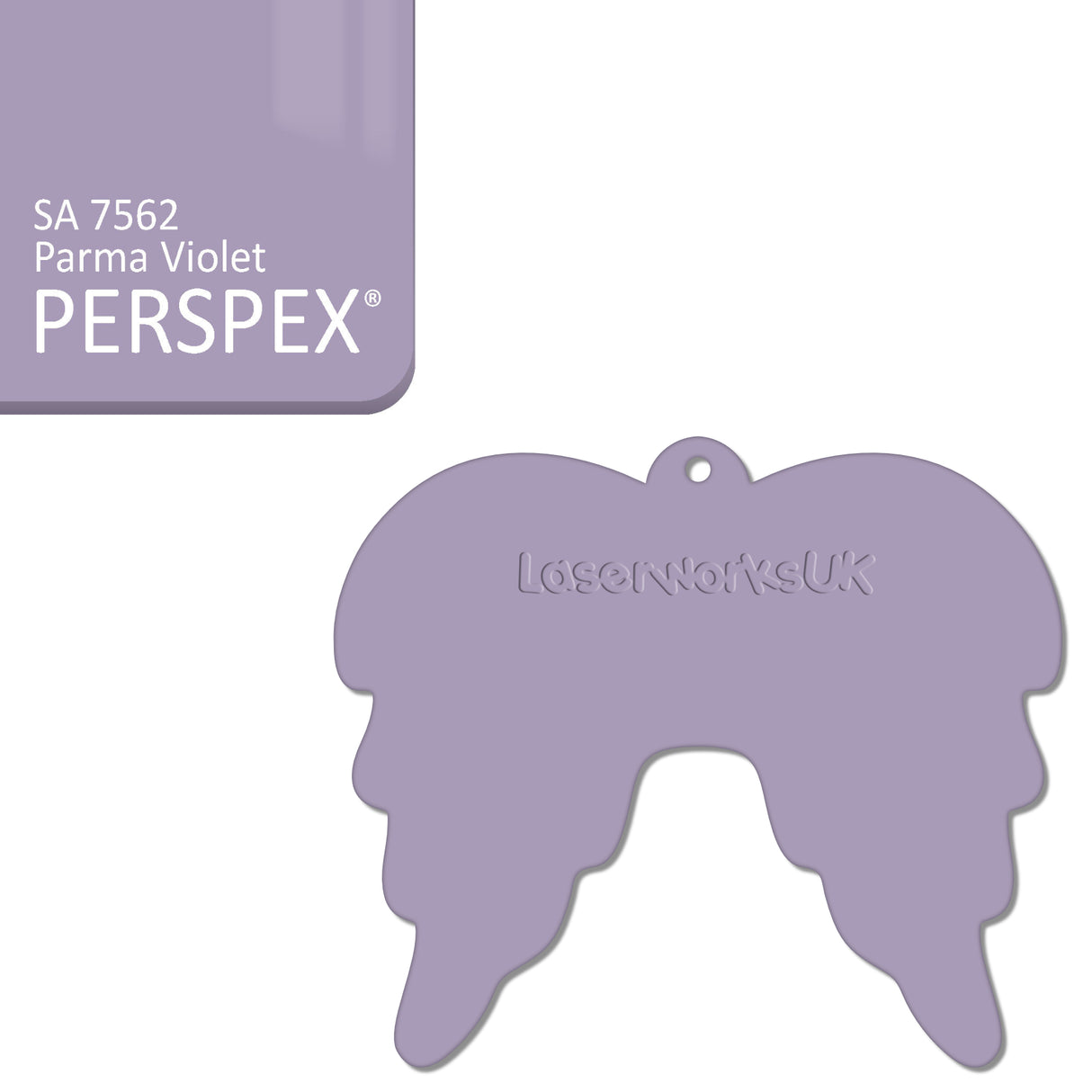 Acrylic Christmas Angel Wings Blanks (10cm Pack of 5) - Laserworksuk