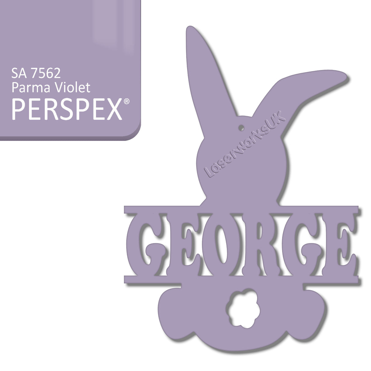 Acrylic Personalised Easter Decorations - Laserworksuk