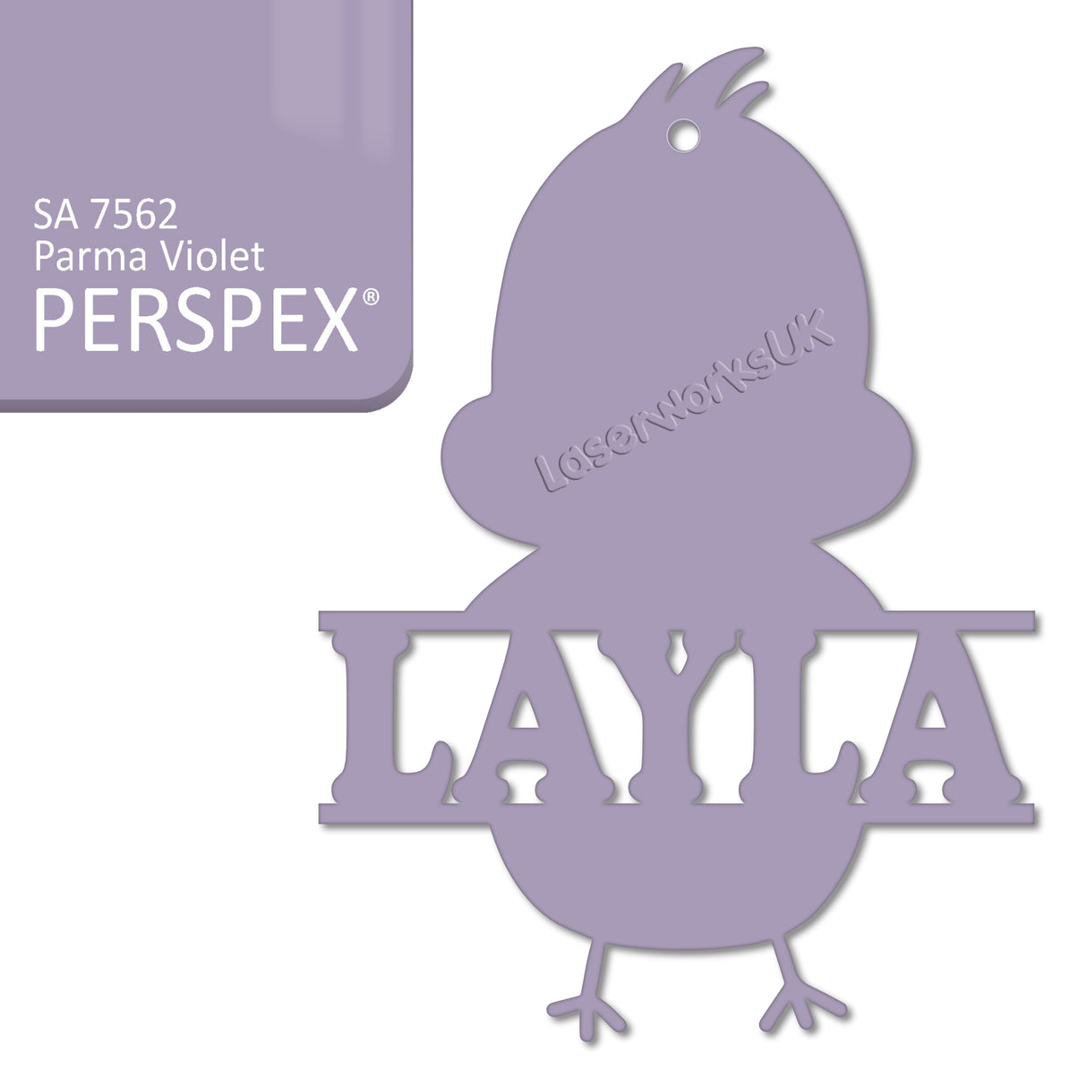 Acrylic Personalised Easter Decorations - Laserworksuk