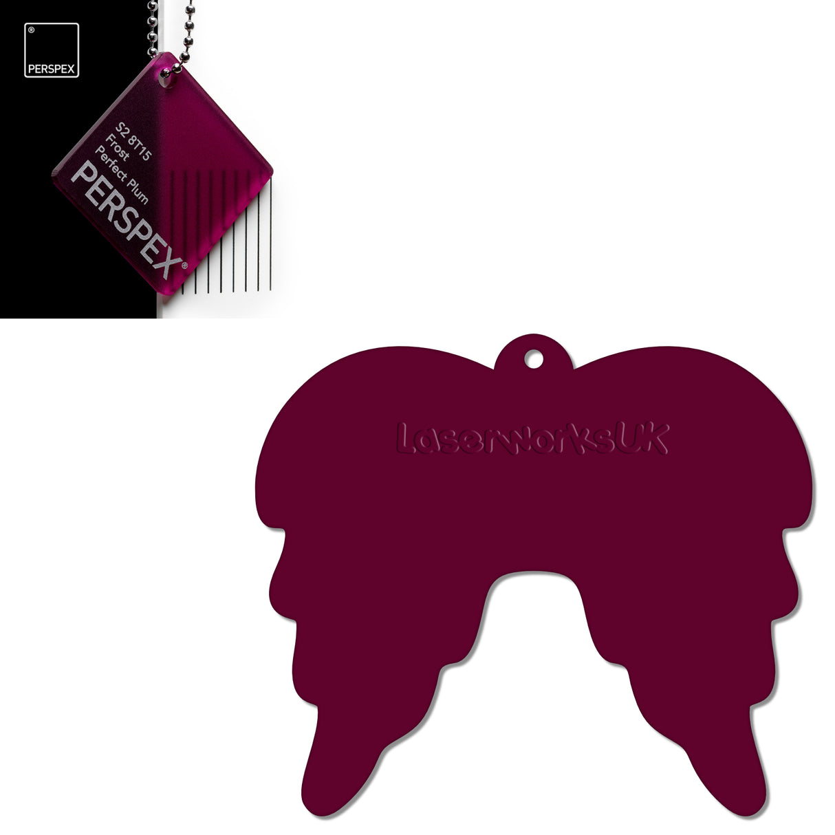 Acrylic Christmas Angel Wings Blanks (10cm Pack of 5) - Laserworksuk