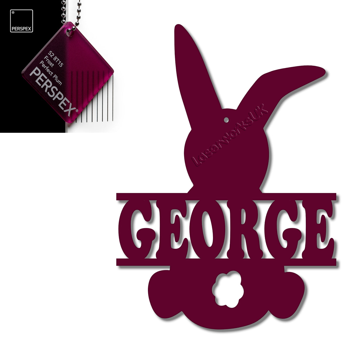 Acrylic Personalised Easter Decorations - Laserworksuk