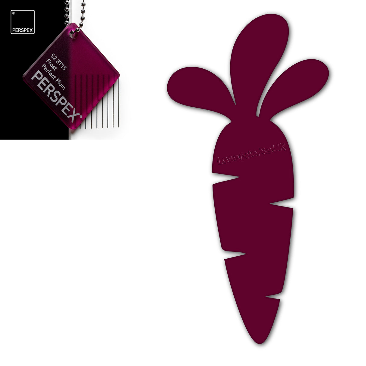 Acrylic Easter Carrot Blank Shapes (8cm Pack of 6) - Laserworksuk