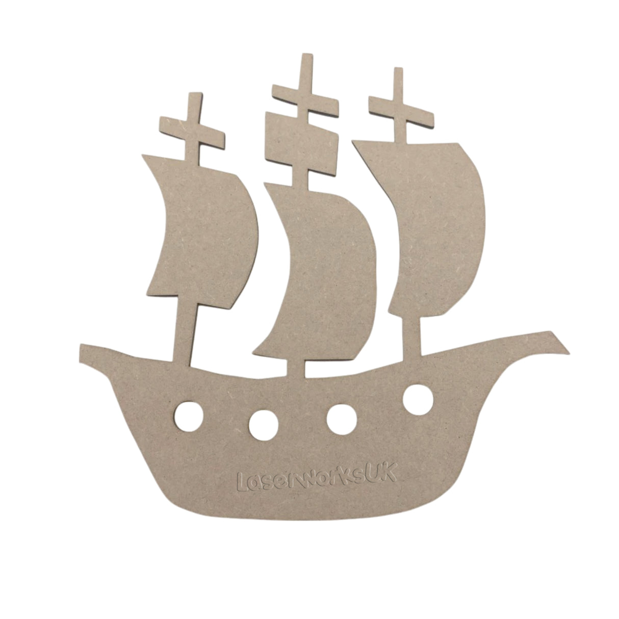 Pirate Ship Craft Shape to Decorate - LaserworksUK