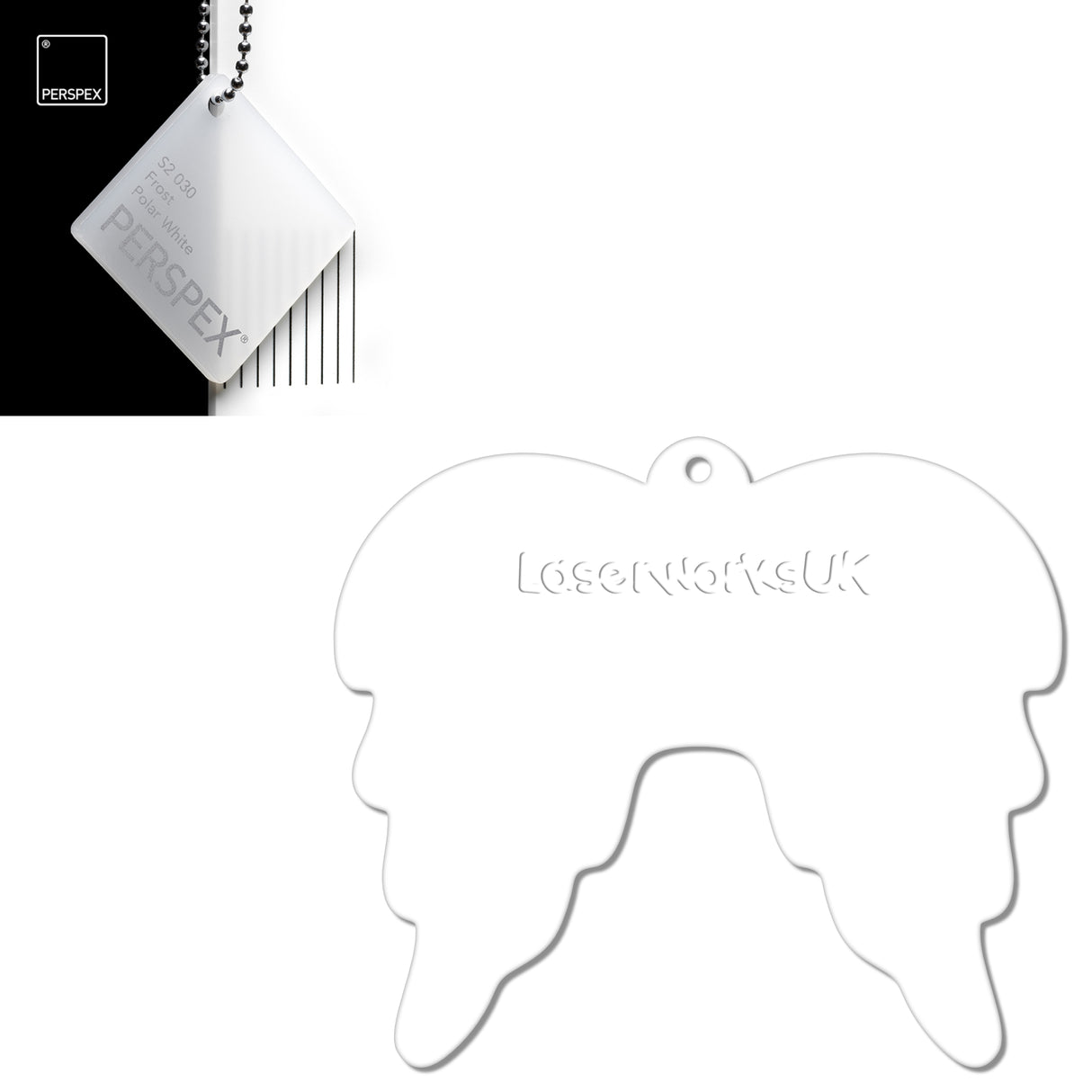 Acrylic Christmas Angel Wings Blanks (10cm Pack of 5) - Laserworksuk
