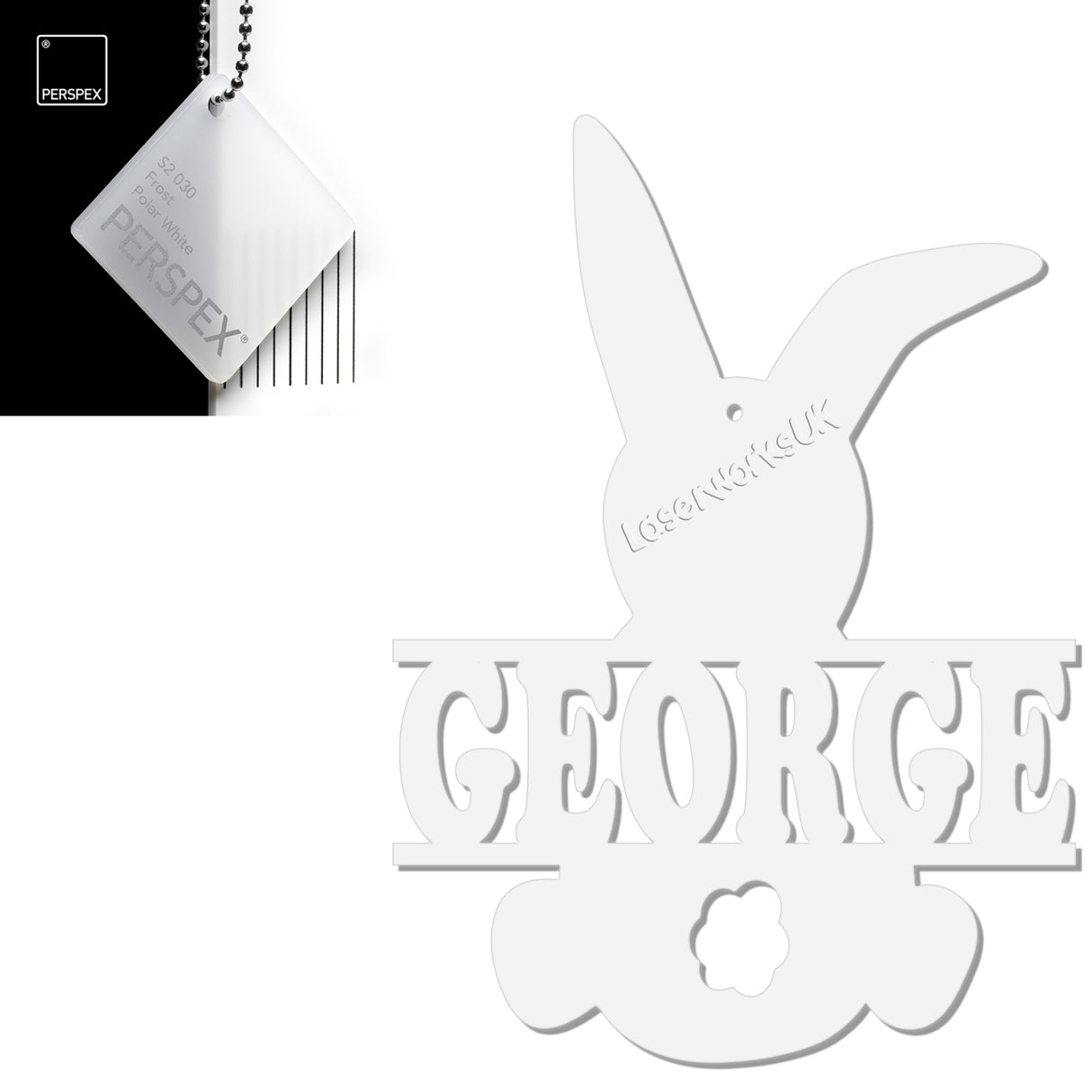 Acrylic Personalised Easter Decorations - Laserworksuk