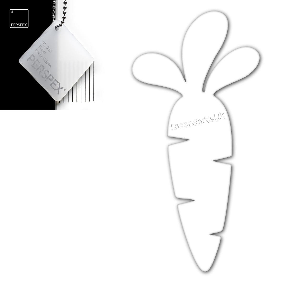 Acrylic Easter Carrot Blank Shapes (8cm Pack of 6) - Laserworksuk