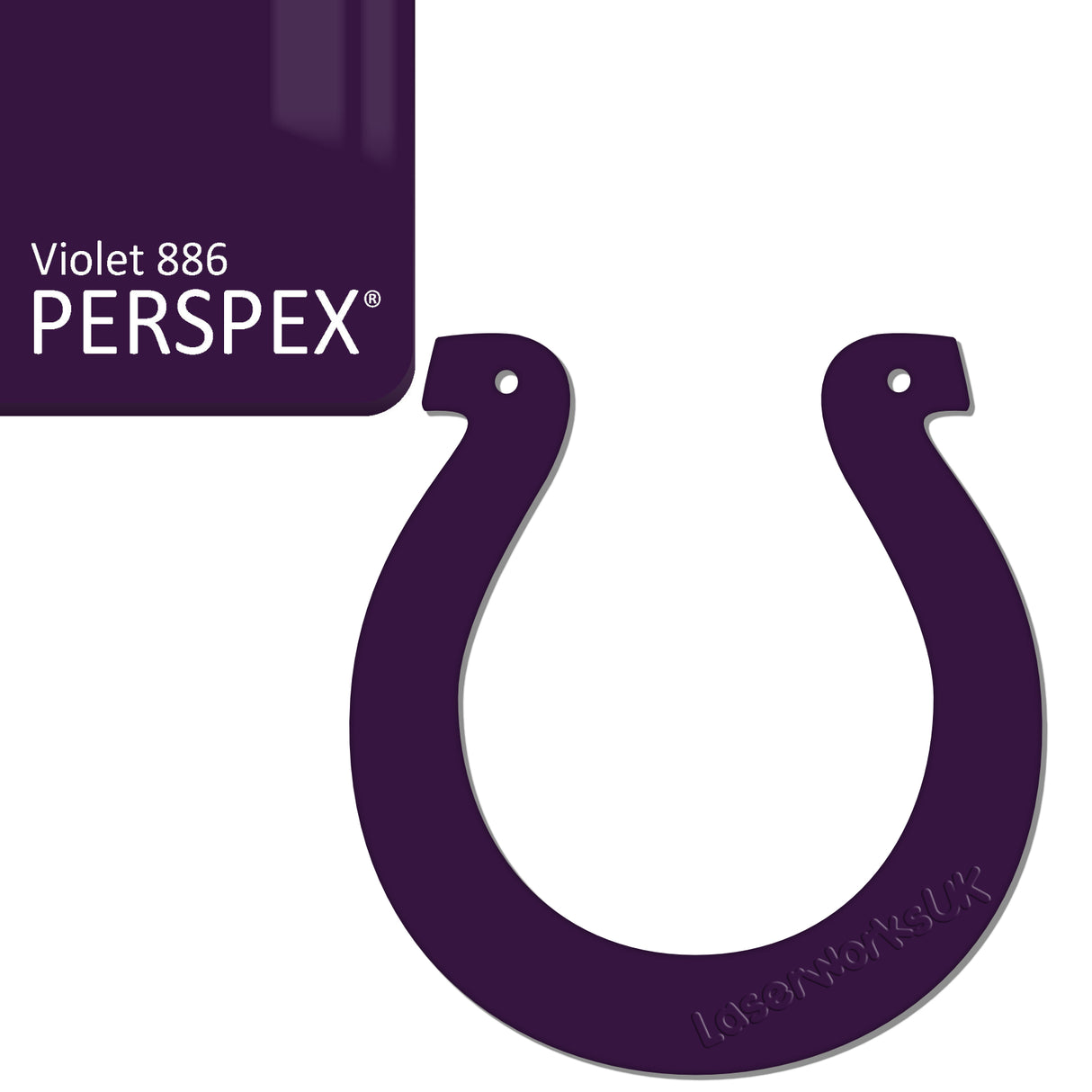 Acrylic Wedding Horseshoe Blanks - Laserworksuk