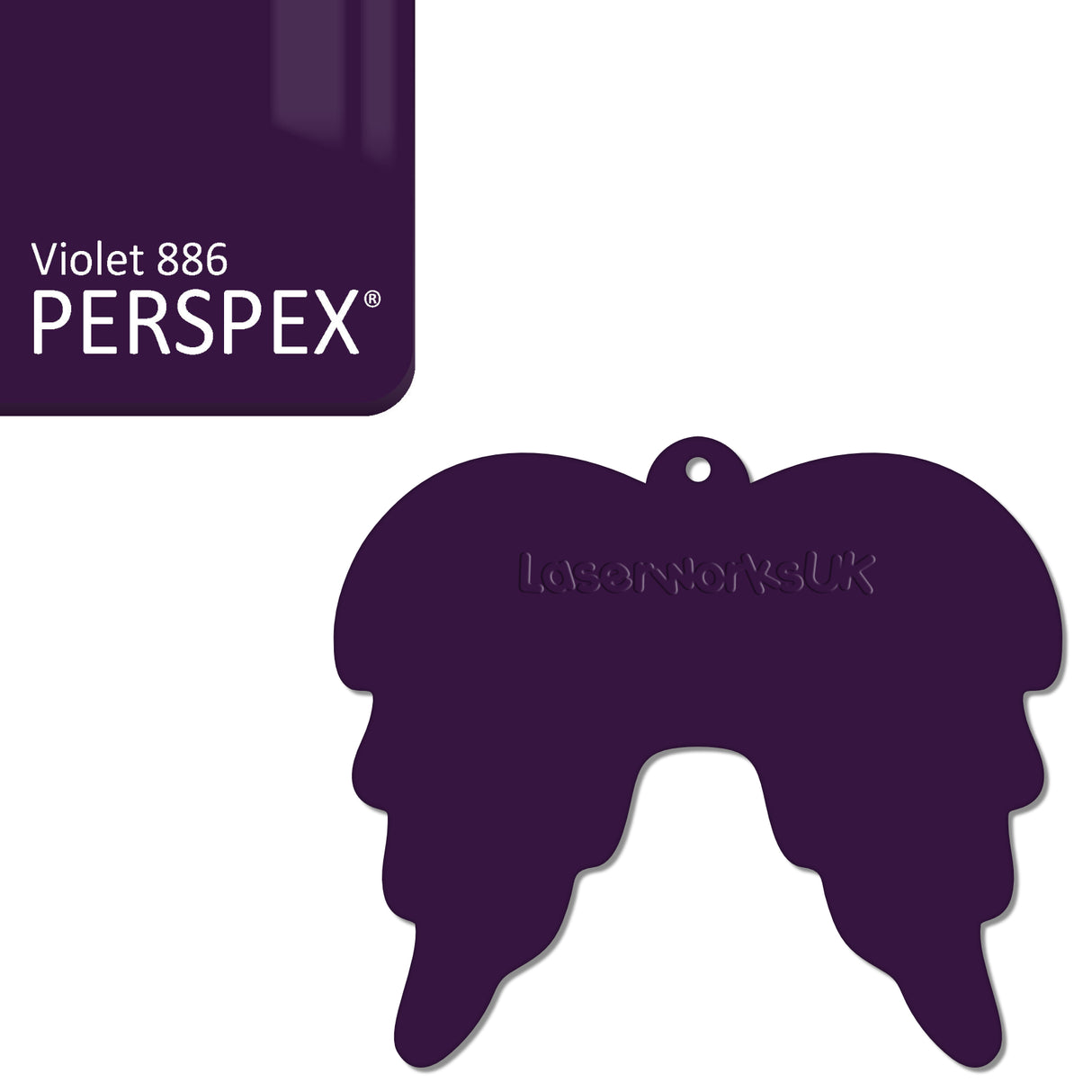 Acrylic Christmas Angel Wings Blanks (10cm Pack of 5) - Laserworksuk