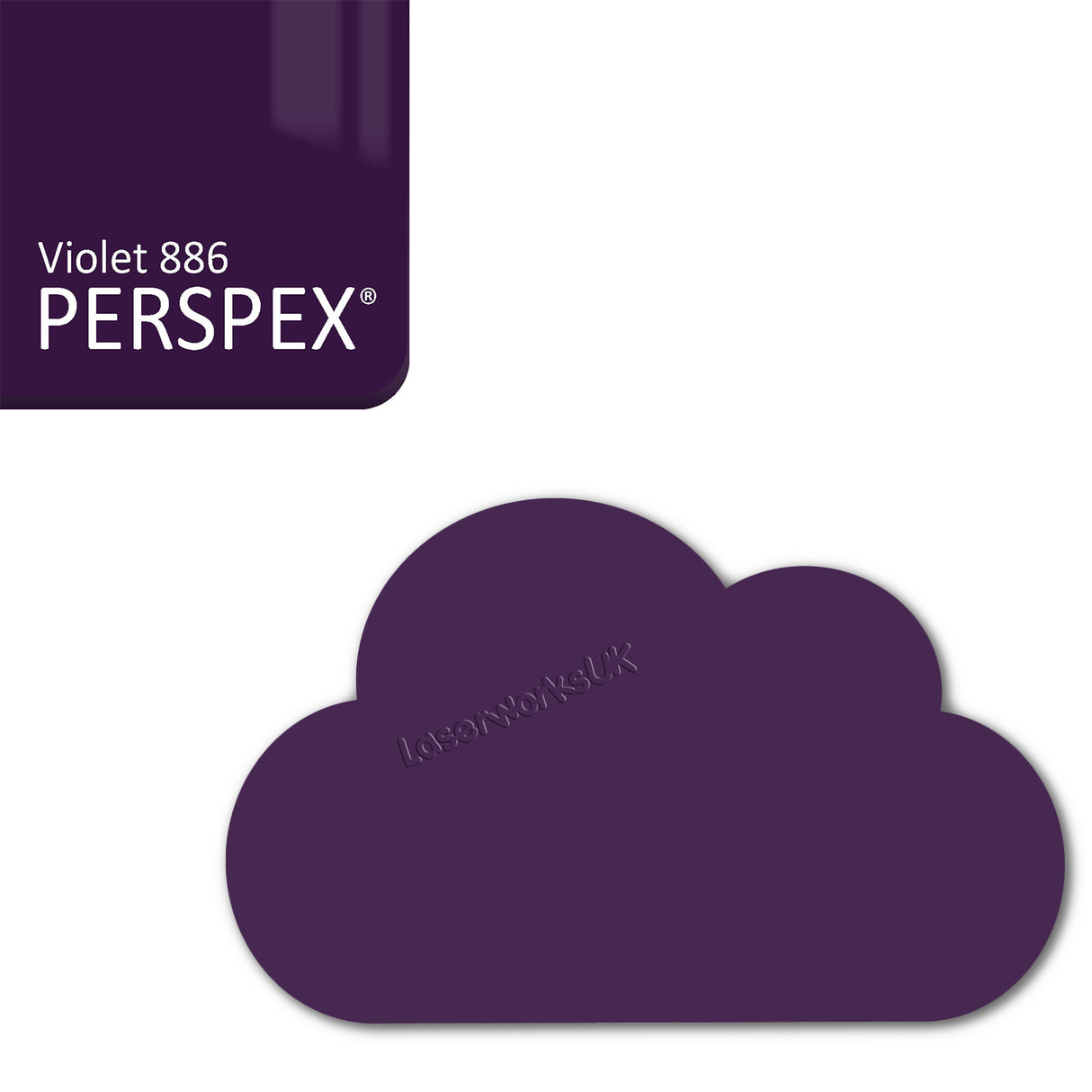 Cast Acrylic Cloud Shapes - Nursery Blanks (10cm Pack of 5) - Laserworksuk