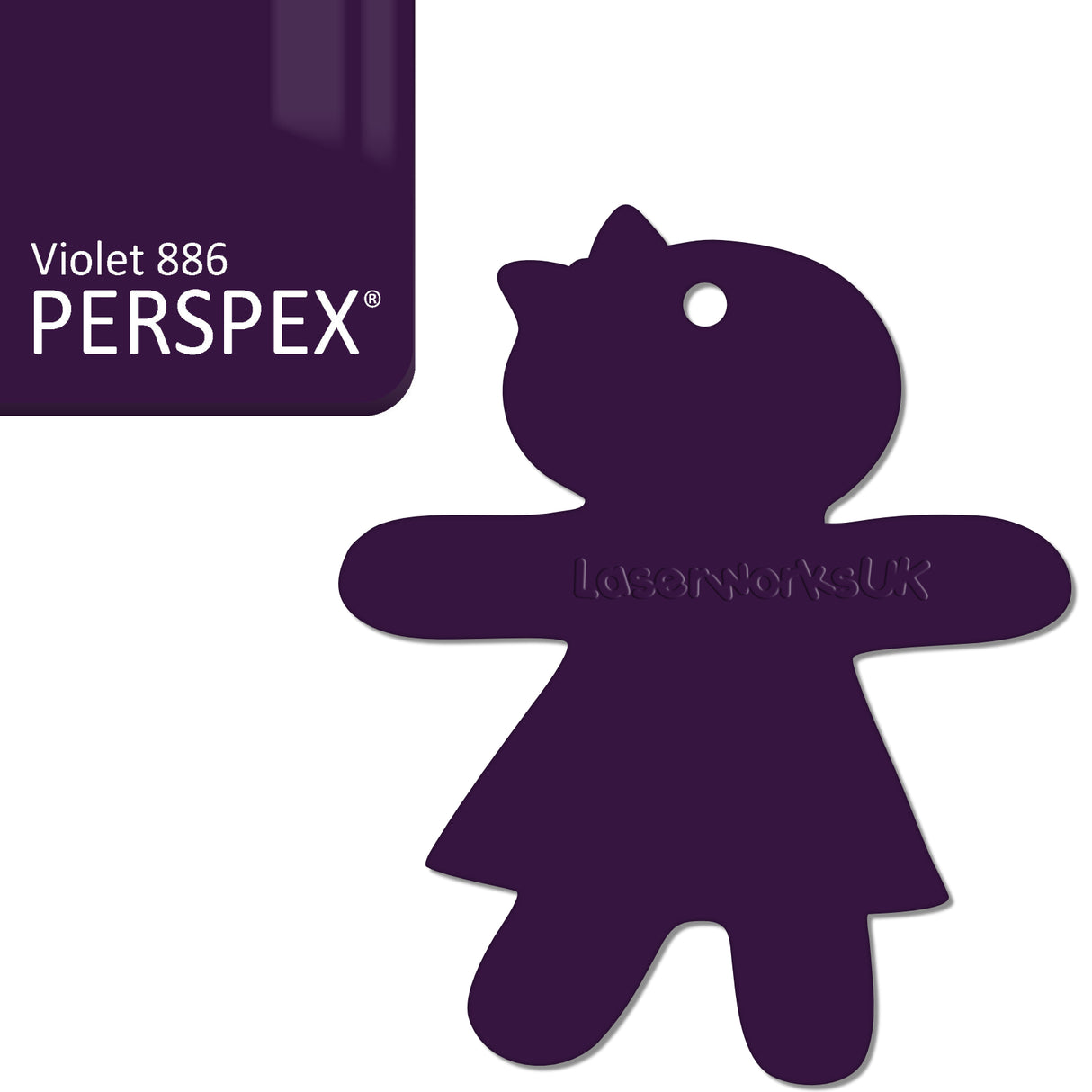 Acrylic Christmas Gingerbread Girl Decorations (Pack of 12) - Laserworksuk