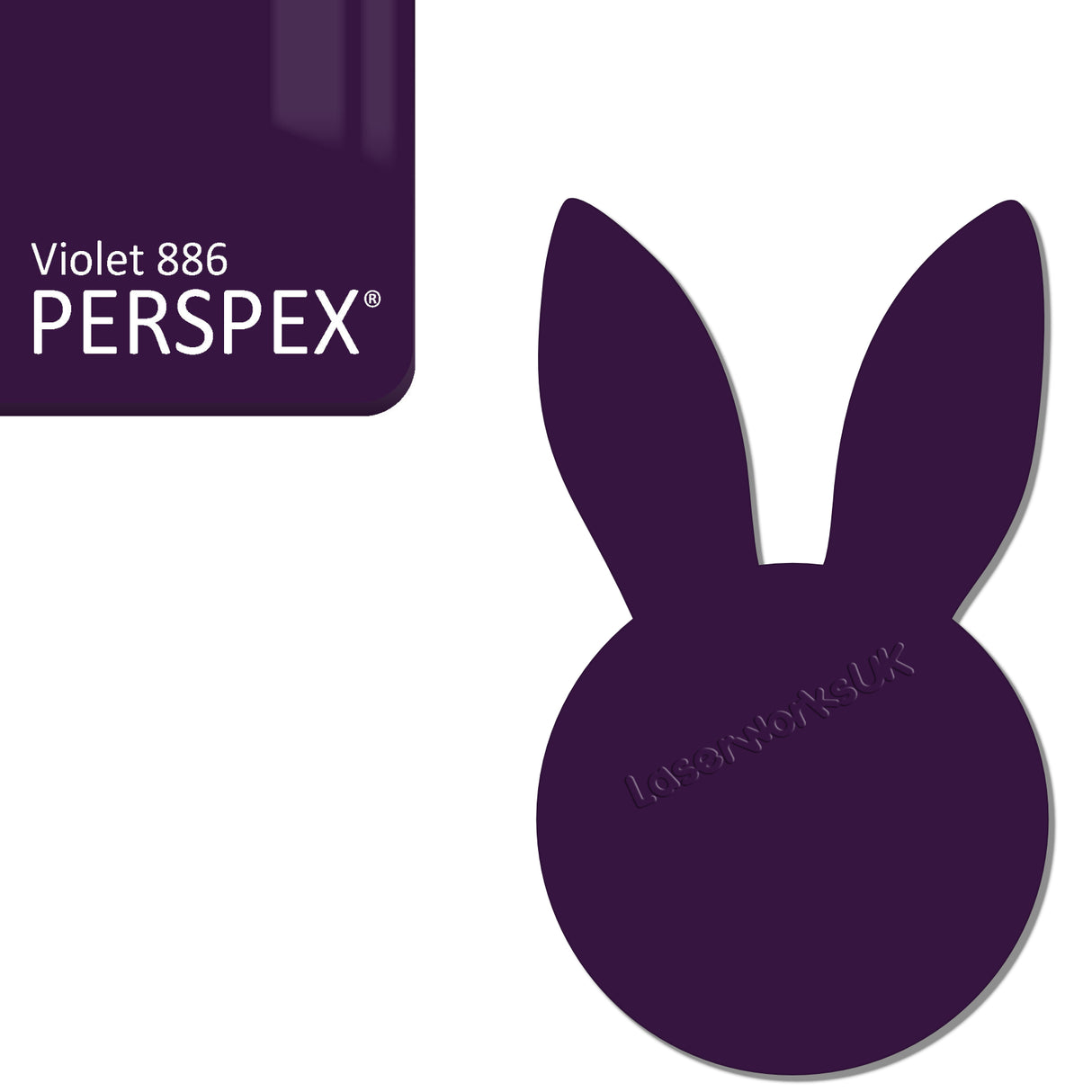 Acrylic Easter Bunny - Rabbit Head Blanks (8cm Pack of 6) - Laserworksuk