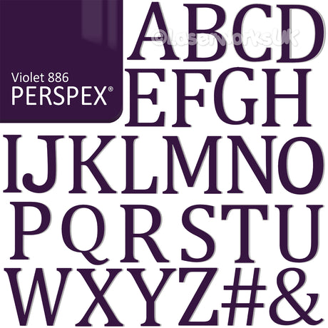 Acrylic 1.5 cm High Letters & Numbers - 40+ Colours - Laserworksuk
