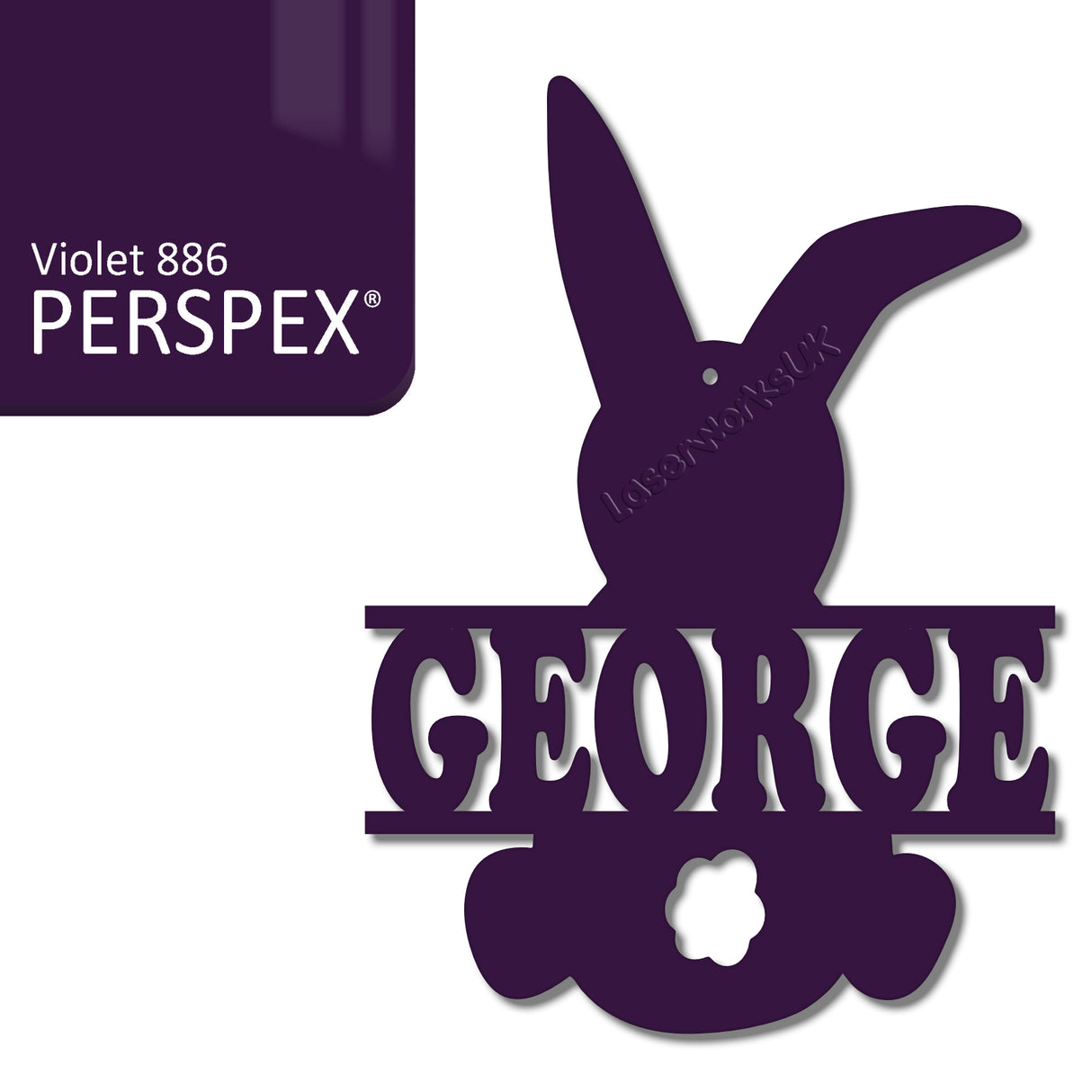 Acrylic Personalised Easter Decorations - Laserworksuk