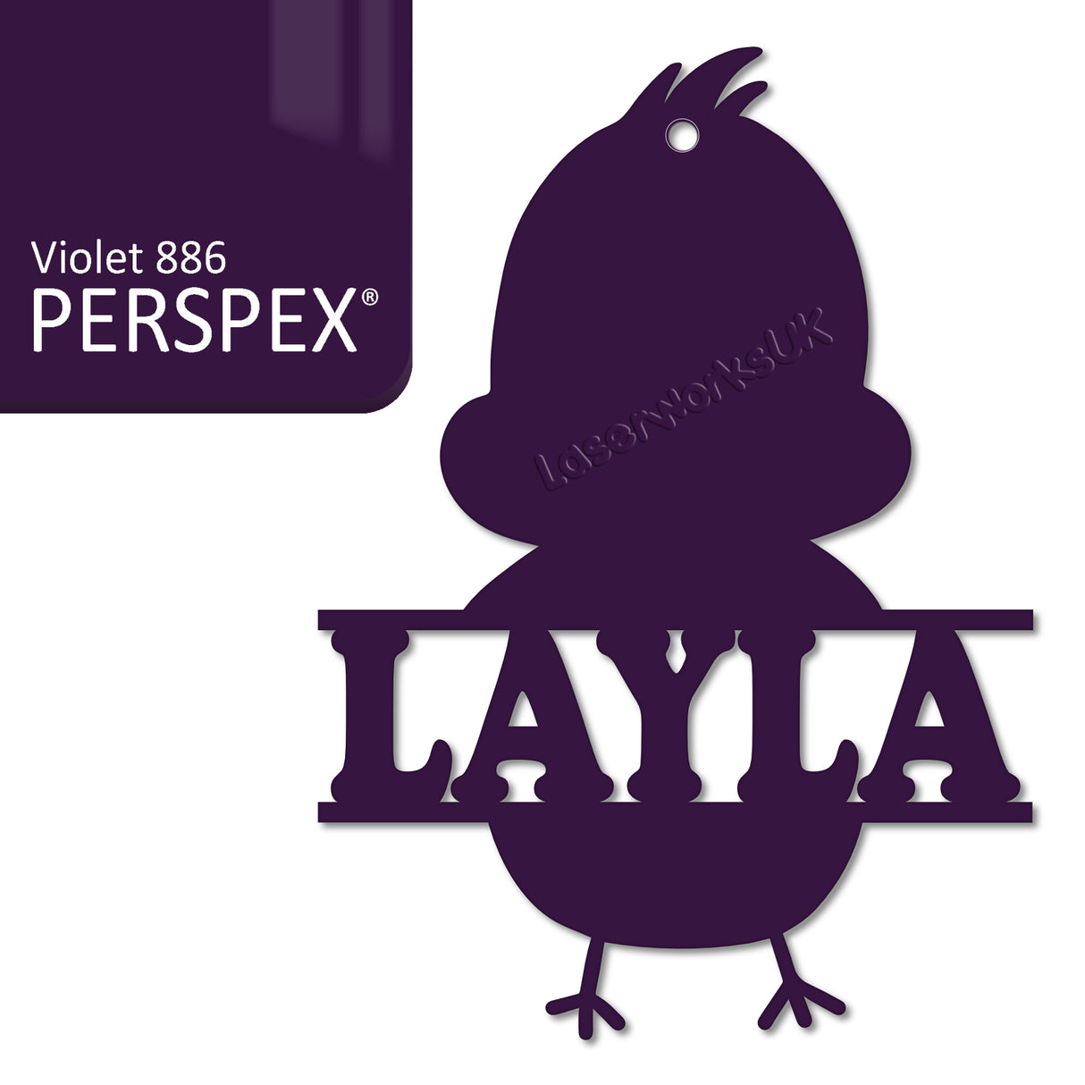 Acrylic Personalised Easter Decorations - Laserworksuk