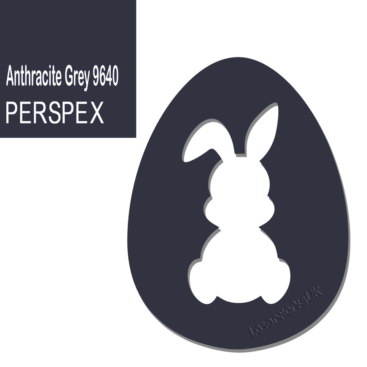 Acrylic Easter Egg With Bunny Cutout - (6cm Pack of 7) - Laserworksuk