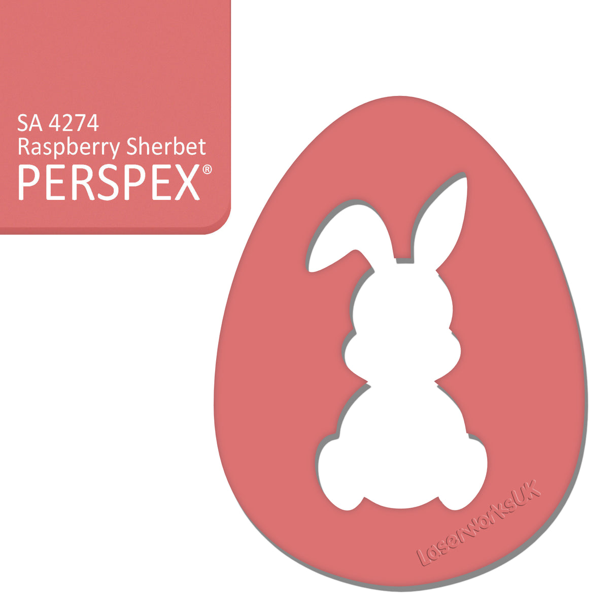 Acrylic Easter Egg With Bunny Cutout - (6cm Pack of 7) - Laserworksuk