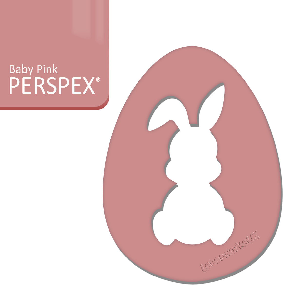Acrylic Easter Egg With Bunny Cutout - (6cm Pack of 7) - Laserworksuk