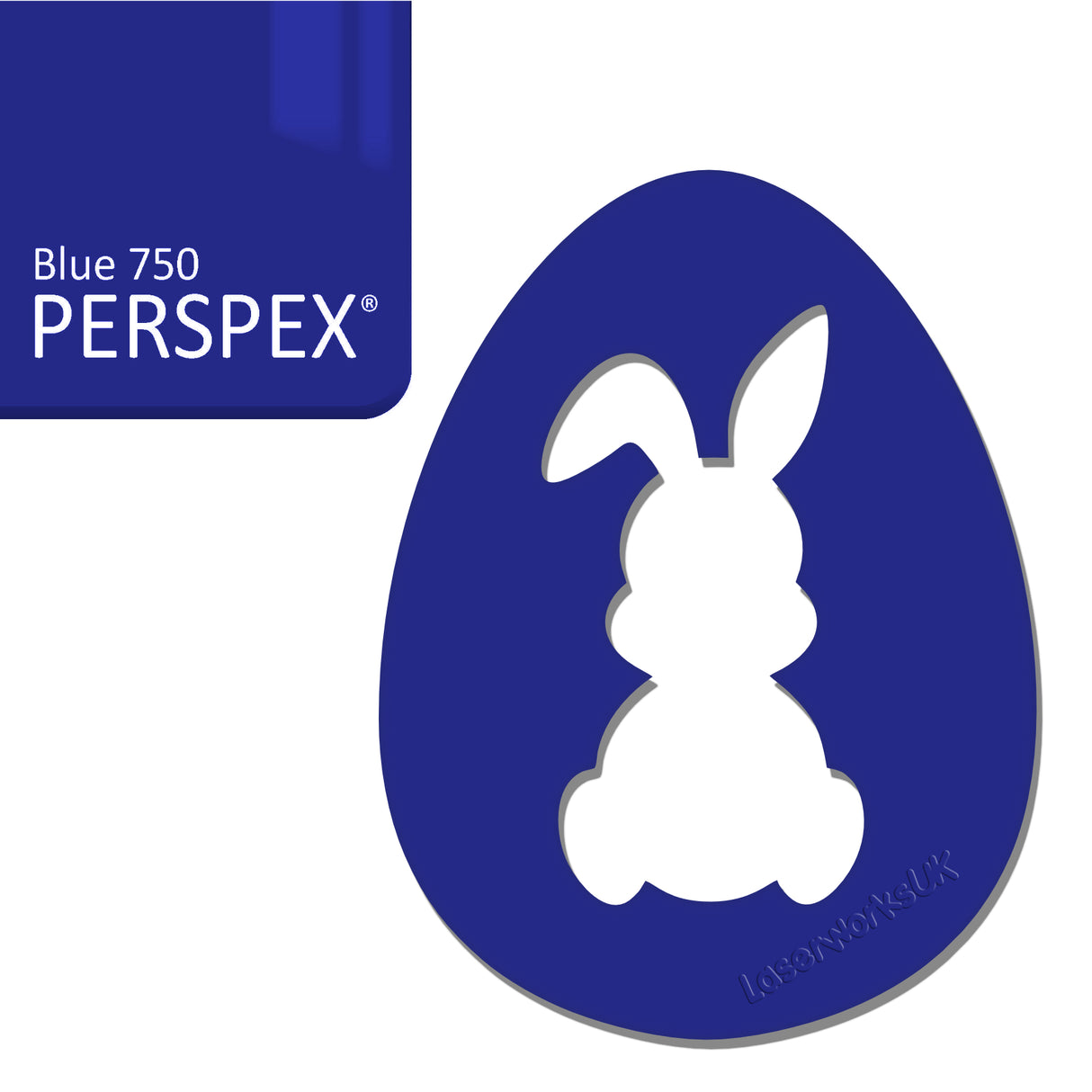 Acrylic Easter Egg With Bunny Cutout - (6cm Pack of 7) - Laserworksuk