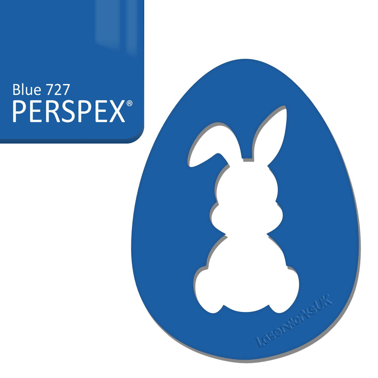 Acrylic Easter Egg With Bunny Cutout - (6cm Pack of 7) - Laserworksuk