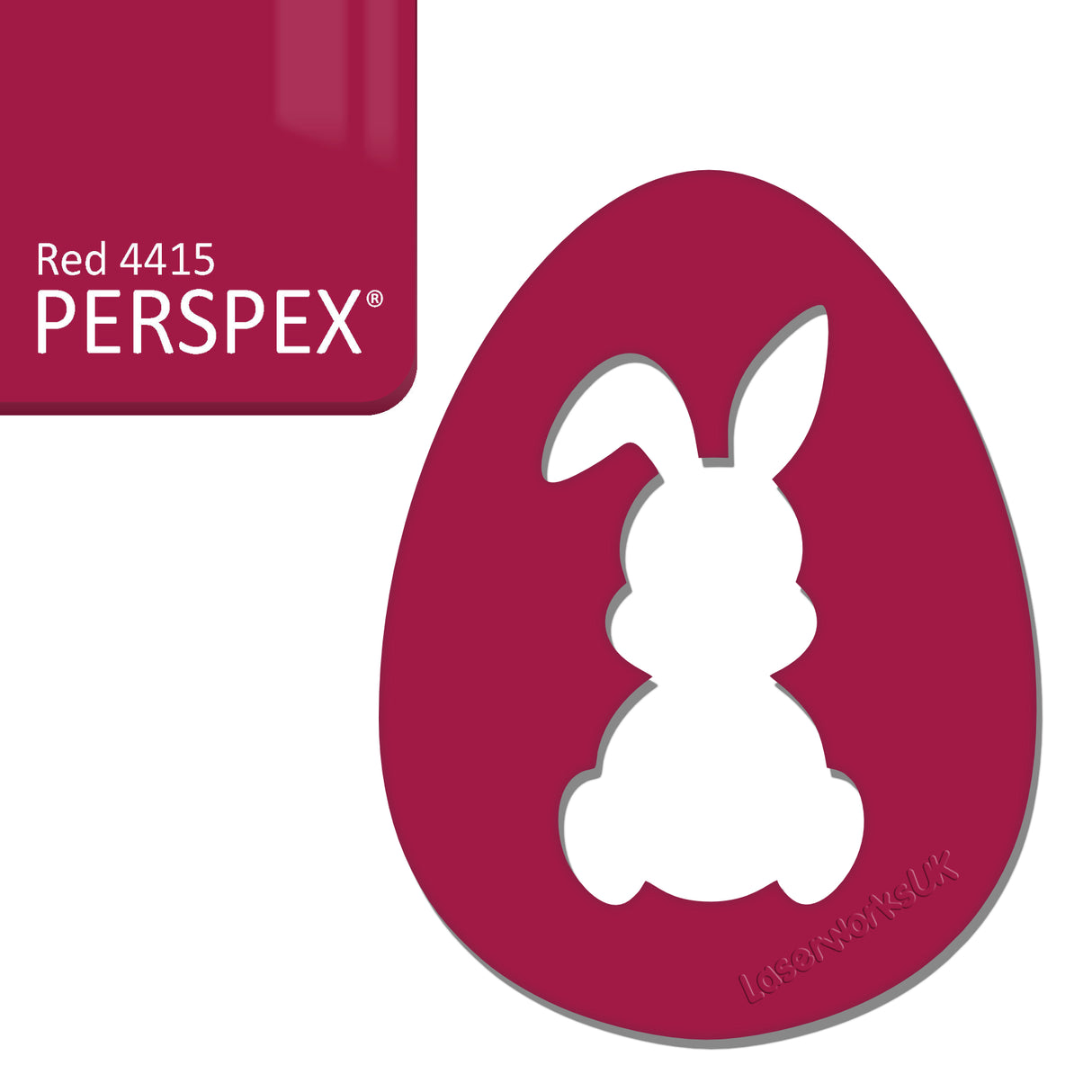 Acrylic Easter Egg With Bunny Cutout - (6cm Pack of 7) - Laserworksuk